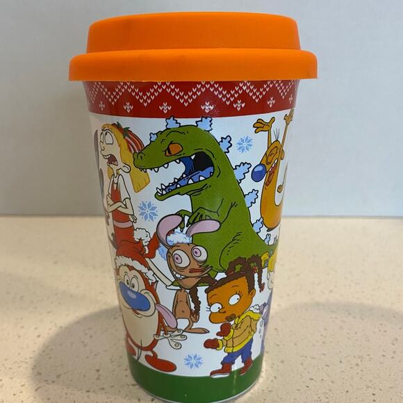 VIACOM 2018 Nickelodeon NICKTOONS 5¾"TRAVEL MUG Rugrat CAT/DOG Reptar REN&STIMPY - Picture 4 of 8